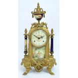 A decorative French gilt metal and porce