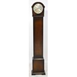 A 1930's oak cased grandmother clock, th