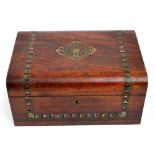A Victorian rosewood jewellery box with