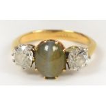 An 18ct yellow gold dress ring with cent