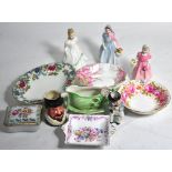 Three Royal Doulton figures HN2109, "Wendy", HN1677, "Tinklebell" and HN3461, "Kerry", modelled by