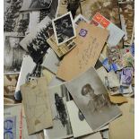 A quantity of ephemera to include letters and cards sent from the front in France during WWI, a