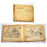 An early 20th century book of cartoons; Humours of History.