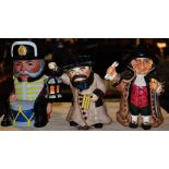 Twelve various Roy Kirkham Toby jugs to include a professor, a town crier and a vagabond, also a