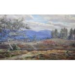 EDITH MARTINEAU (1842-1909); watercolour "The Herd's Hill, from Rothiemurchus, Aviemore",