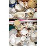A quantity of ceramics, mainly teaware to include Colclough, Milton Pottery, Wedgwood etc