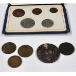 A small quantity of British coinage to include a George III crown bearing the inscription verso