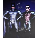 Val Kilmer And Chris O'Donnell; a signed colour photograph of the two actors in their roles of