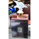 Lalique; a boxed contemporary limited edition "Eagle Mascot" frosted glass men's fragrance bottle,
