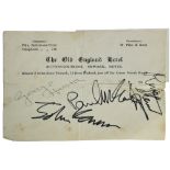 A set of Beatle's autographs from 1967 *Provenance, a gent worked in the Old England Hotel Sutton