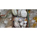 A quantity of glassware and ceramics to include various drinking glasses, glass dishes, various