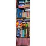Seven boxes books including large coffee table volumes, books relating to history, literature etc,