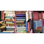 Five boxes of various books including history, gardening and general literature.