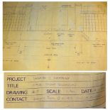 Five Live Aid at Wembley Stadium 1985 stage plans/technical drawings. They are first copies taken