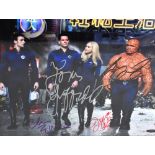 The Fantastic Four; a signed coloured photograph of the actors; Jessica Alba, Ioan Gruffudd, Chris