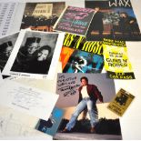 A quantity of concert programmes "Wax", signed photograph of the duo together with ticket stub and