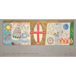 ROBIN MCGHIE; watercolour, design for altar-frontal tapestry at New College Upholland, signed and