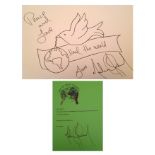 MICHAEL JACKSON; Hand drawing of a dove carrying the world, with text "Heal The World" within a