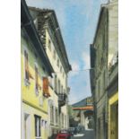 SEAN RICE (1931-1997); watercolour "Lazzo Fantoni Fivizzano", signed, inscribed on label verso,