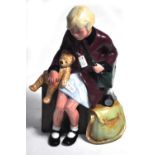 A Royal Doulton figure, HN3203, "The Girl Evacuee". CONDITION REPORT No visible signs of damage.