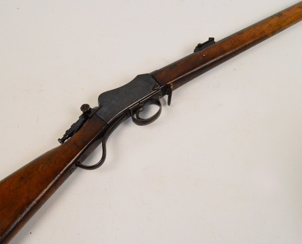 **Section 1 Firearms licence required** A .22LR BSA martini action sporting rifle with pop up back