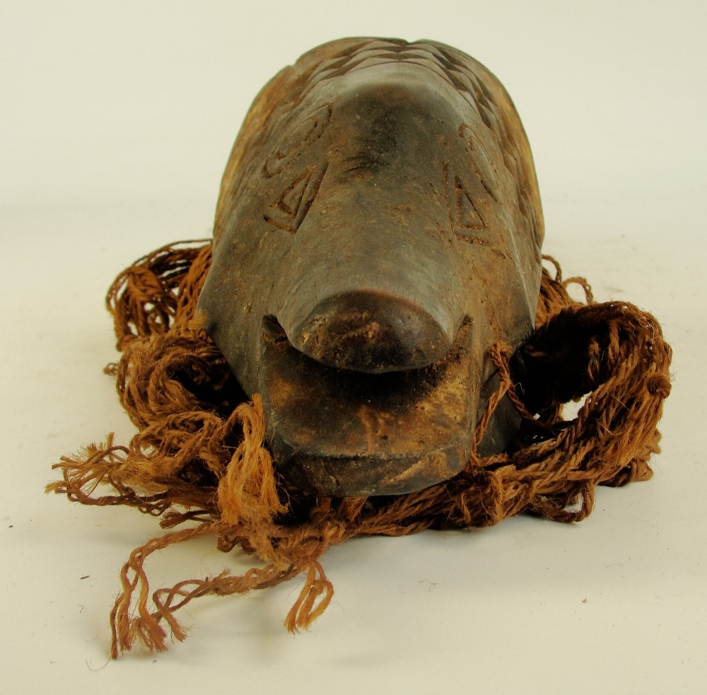 A Igo "Ijaw" barracuda headdress, Nigeria, with traces of kaolin and natural fibre adornment, - Image 5 of 6