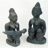 Two similar Yoruba figures, Nigeria,