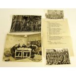 Two black and white photographs depicting Allied Generals in WWII, with named sheet,
