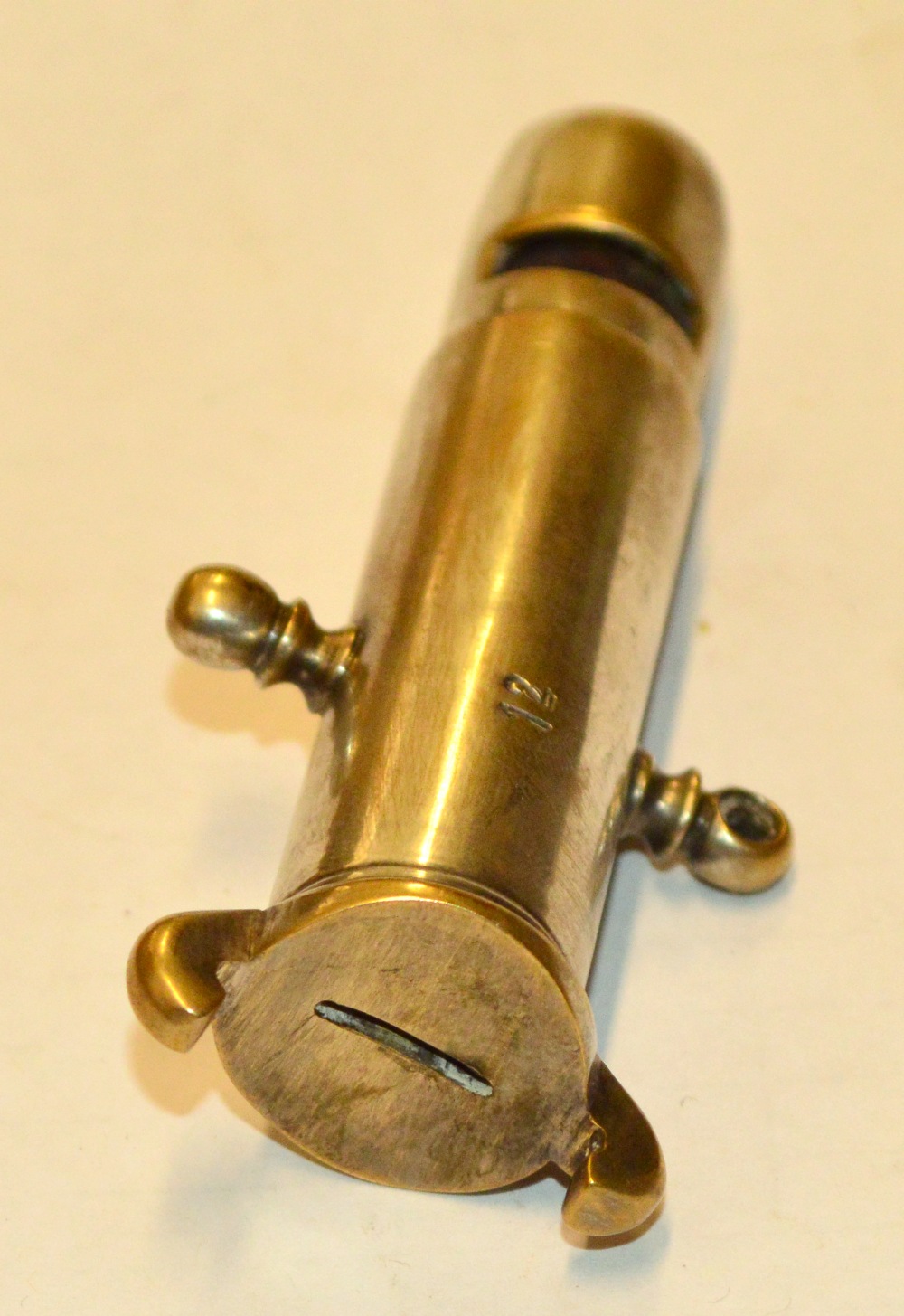 A 12 bore cartridge extractor/whistle/game dispatcher, stamped "12". Length 8.5cm. - Image 5 of 5