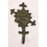 A Viking bronze anchor pendant, length 6cm.