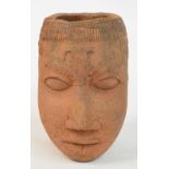 A 17th century terracotta Noc head, height 19.5cm.