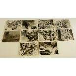 A collection of ten black and white photographs taken shortly after the bombing of St David's Hotel,