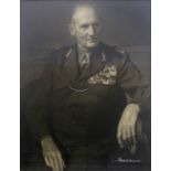 MONTGOMERY (BERNARD LAW); original black and white photograph, framed and glazed.