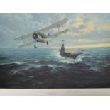 After GERALD COULSON; a signed limited edition coloured print, "To Sink The Bismark", 149/500,