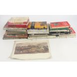 A collection of military books including Antique Weapons, British Infantry Uniforms,