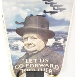 A collection of modern WWII propaganda poster reprints to include RAF, Winston Churchill etc.
