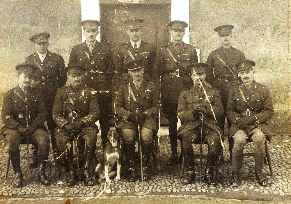 A rare WWI period black and white photograph of ten senior officers to include Montgomery,