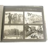 An unusual album of predominantly Greek military black and white photographs and prints inscribed