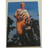 Payne Stewart, signed postcard of the golfer.