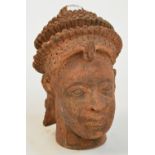 A 19th century terracotta Noc head, height 38cm.