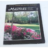 A 2006 Masters Journal, signed to their photographs by Tiger Woods and ninety other golfers,