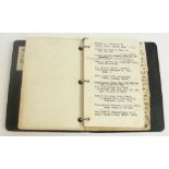 General Sir Miles Dempsey's address book for American Generals and senior officers, 1940's.