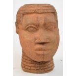 A 19th century terracotta Noc head, height 21cm.