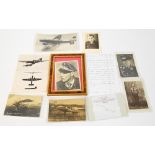 A collection of five black and white German and military photographs,