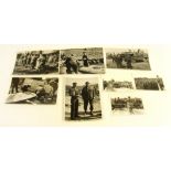Eight original black and white photographs relating to crossing the Rhine after the Battle of the