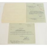 BROWNING (SIR FREDERICK A.M.); two typed letters signed "F.A.M.