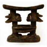 A Luba headrest, Democratic Republic of the Congo,