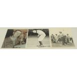 An Ed Furgol ((1954 US Open champion) signed studio photograph, shown with Ben Hogan.