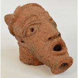 A 20th century terracotta Noc head, height 20cm.