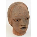 A 19th century terracotta Noc head, height 20.5cm.